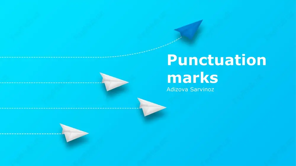the power of punctuation: an introduction — PPTX