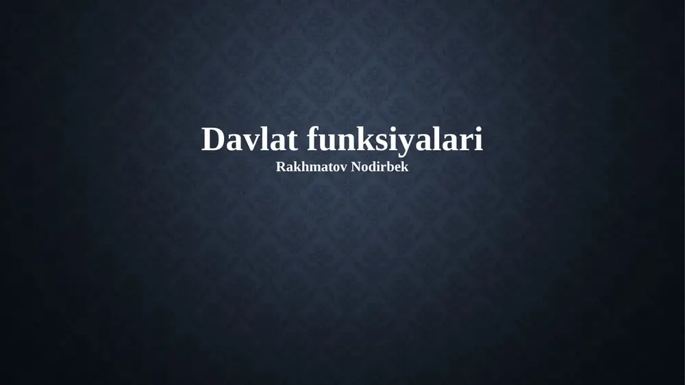 holat funksiyalari — PPTX