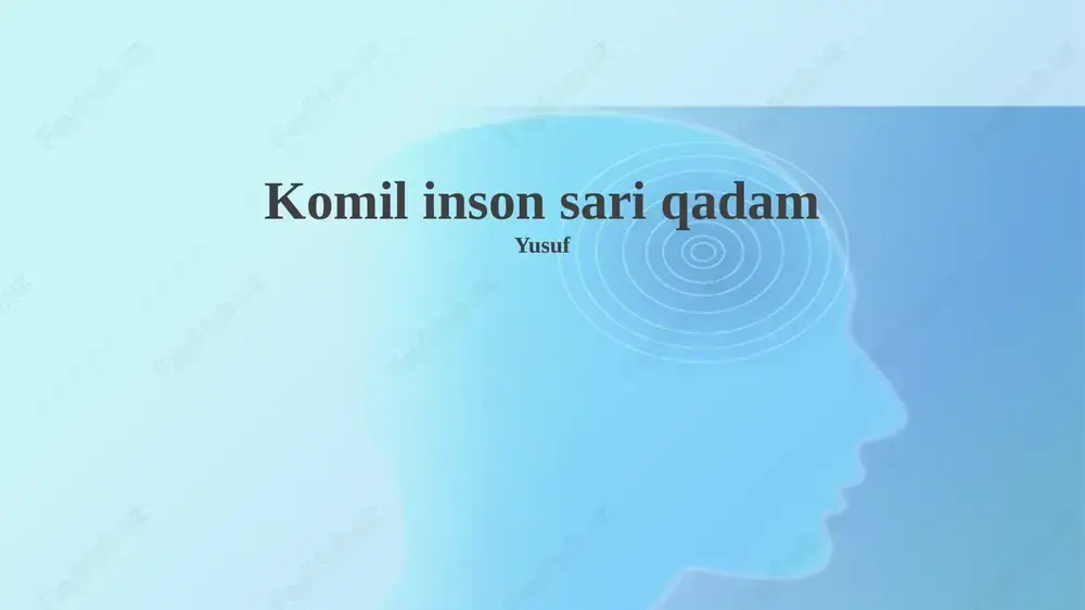mukammallikka yo'l — PPTX