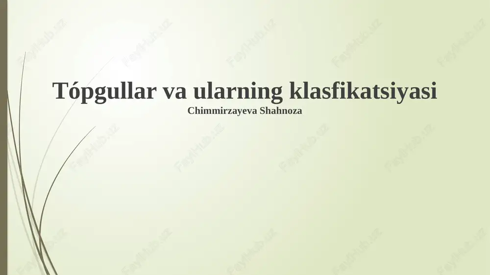 loy tuproqlar: ta'rifi va xususiyatlari — PPTX