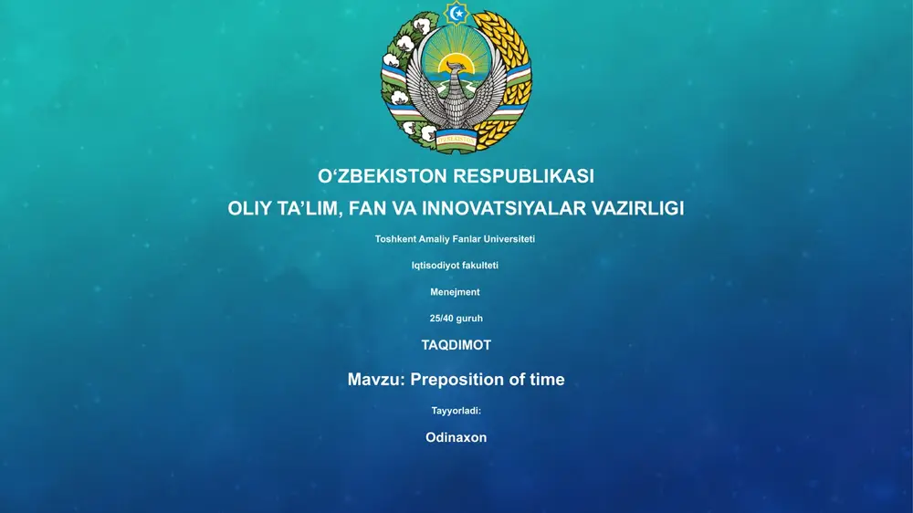 preposition of time — PPTX