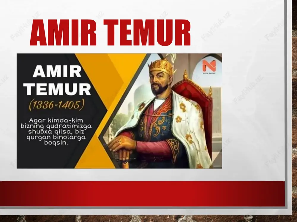 amir temur — PPTX