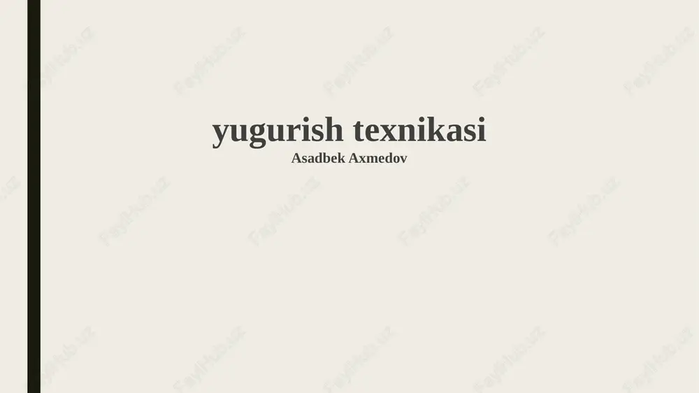 yugurish texnikasi — PPTX