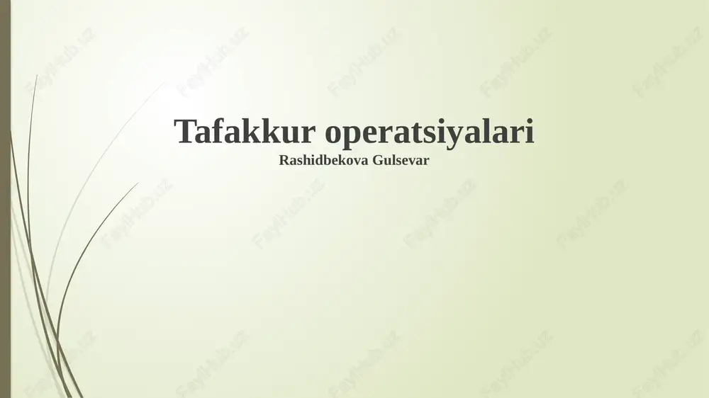 aks ettirish operatsiyalari — PPTX