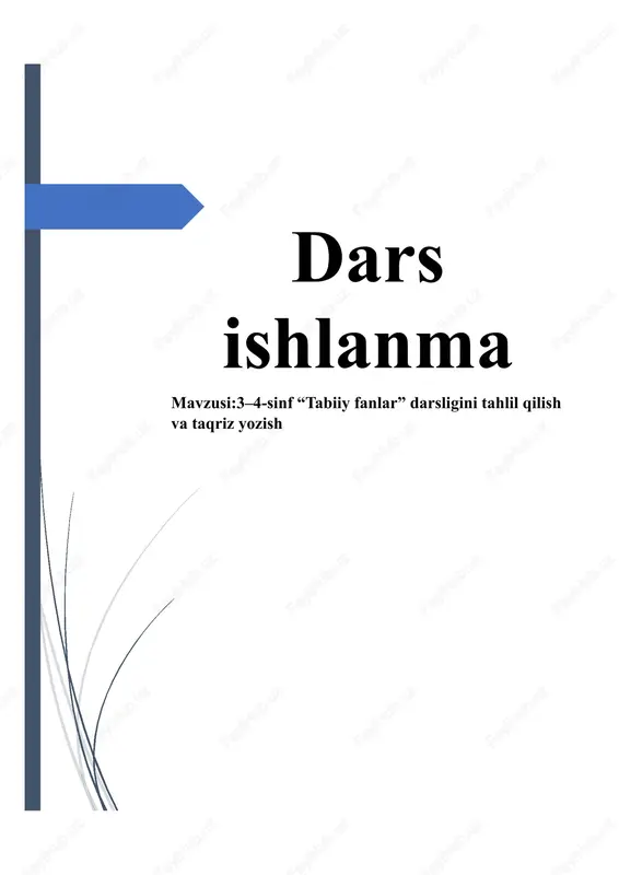 dars ishlanma "tabiiy fanlar" — DOCX