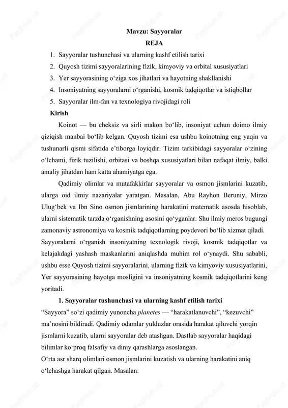 sayyoralar — DOCX