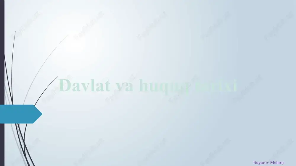 davlat va huquq tarixi — PPTX