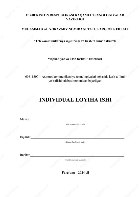 tizimning ishlash prinsipi — DOCX