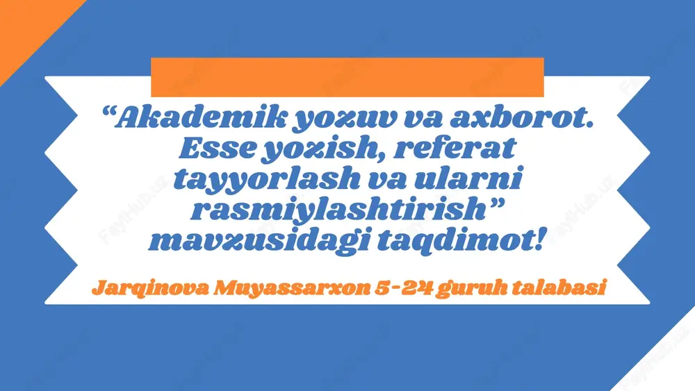 akademik yozuv va axborot — PDF