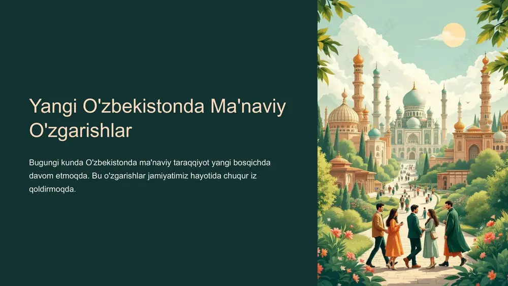 ma'naviy o'zgarishlar — PPTX