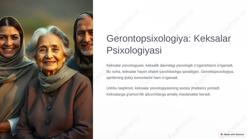 keksalar psixologiyasi — PPTX