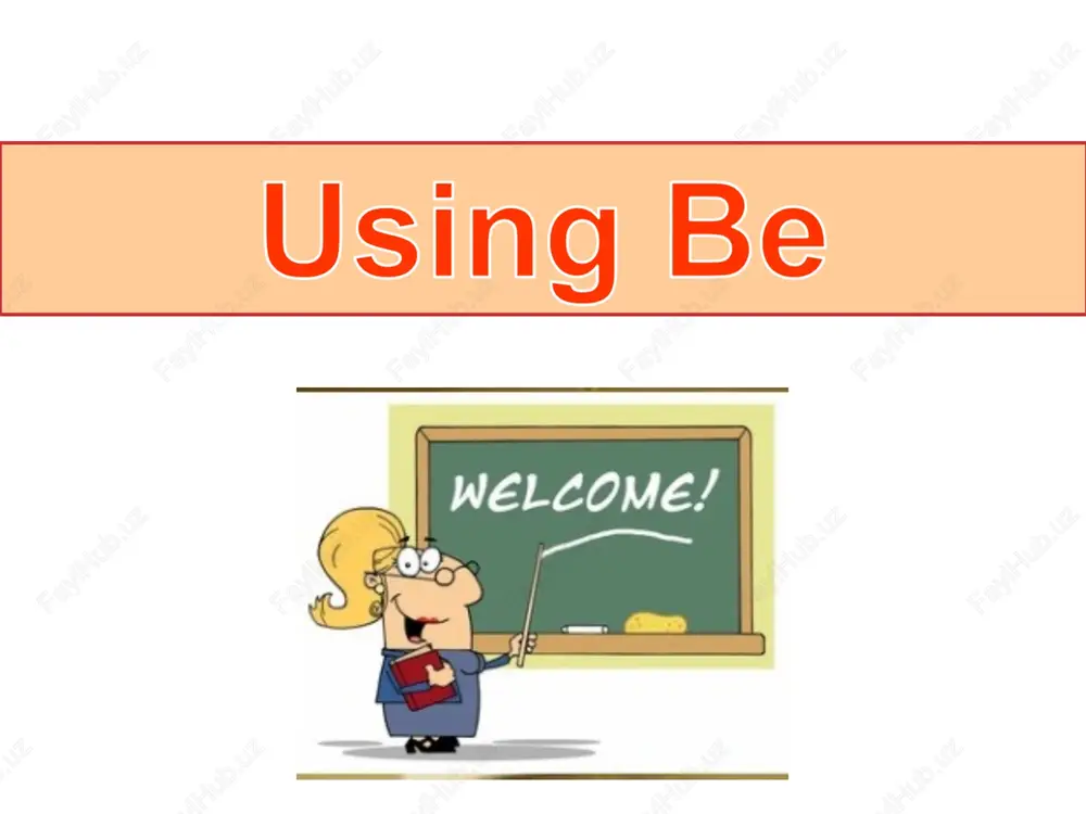 basic sentence patterns with be — PPT