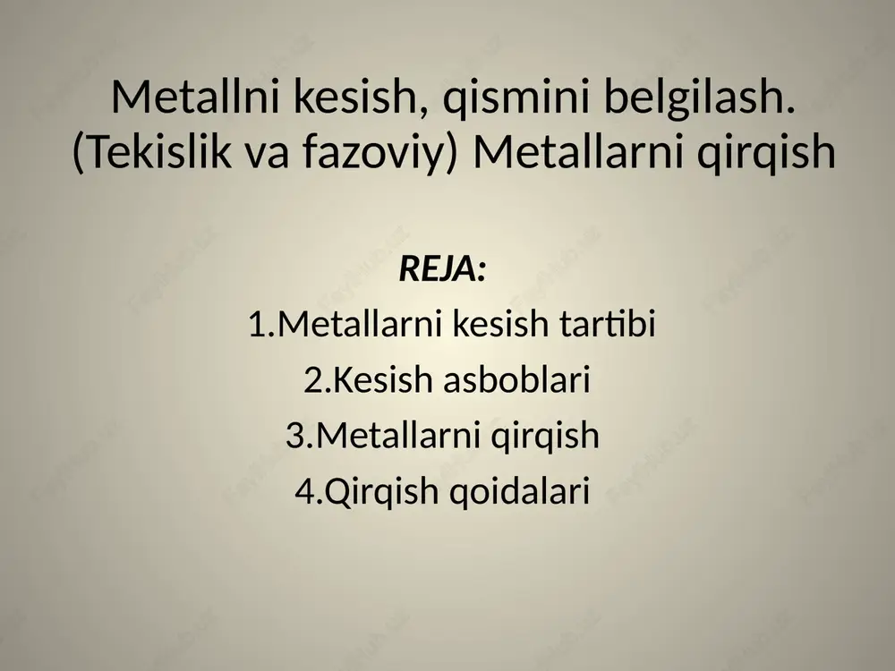 metallnikesish,qisminibelgilash — PPTX