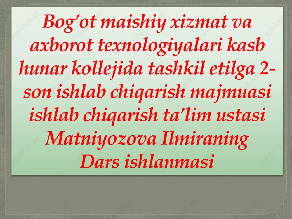 o’tqazma yengli ayollar ko’ylagini asos chizmasi — PPTX