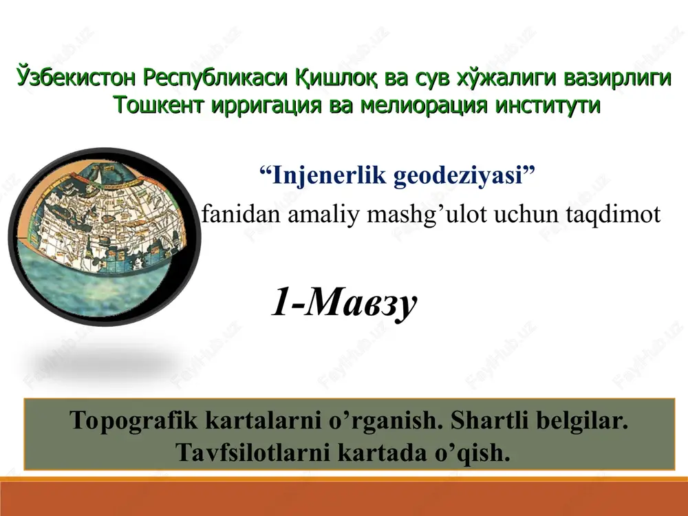 injenerlik geodeziyasi — PPT