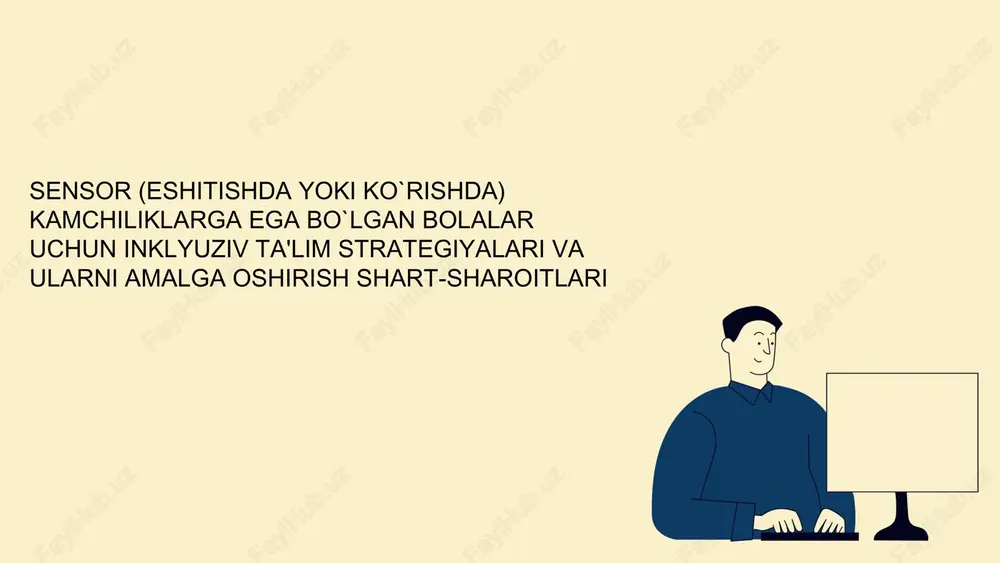sensor kamchiliklari tushuntirish — PPTX
