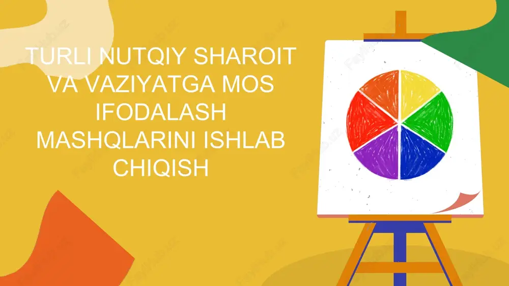 nutqiy vaziyatlarga mos ifodalash mashqlari — PPTX