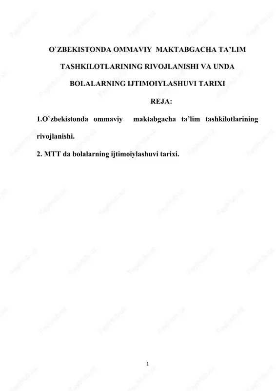 maktabgacha pedagogika — DOCX