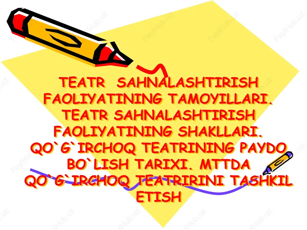 maktabgacha ta’lim sahnalashtirish faoliyatining tamoyillari — PPTX