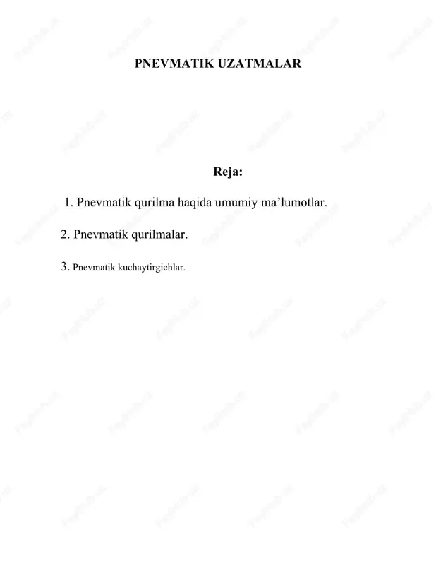 pnevmatik uzatmalar — DOCX