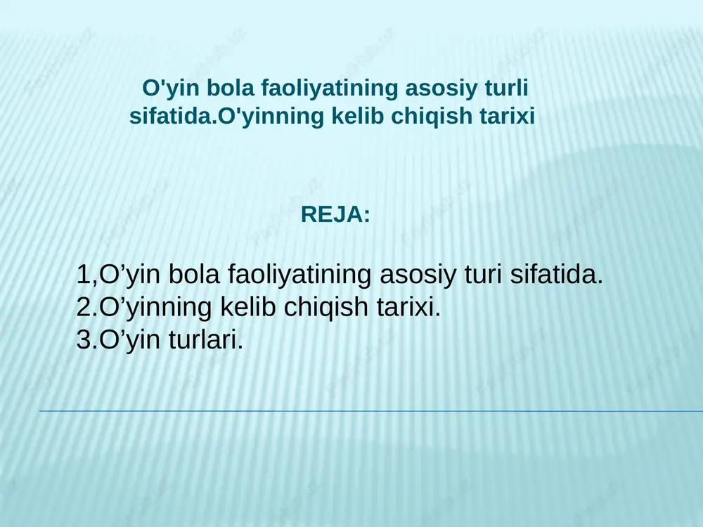o'yin bolalar faoliyati — PPTX