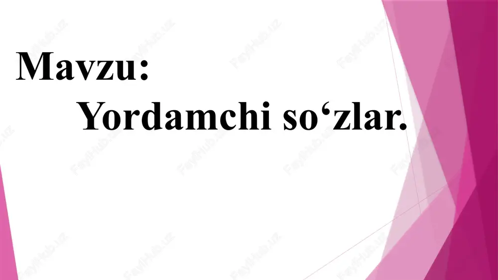 yordamchiso‘zlar — PPTX