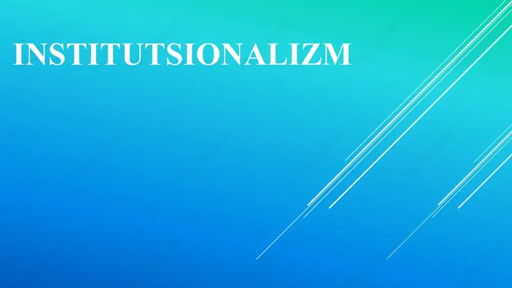 institutsionalizm — PPTX