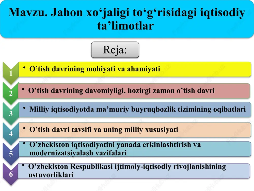 o‘tishdavrining mohiyati va ahamiyati — PPTX