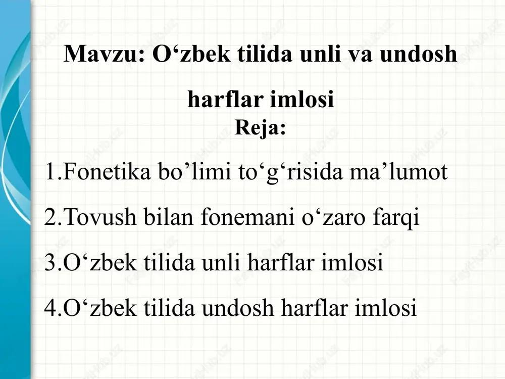 o‘zbektilidaunliharflarimlosi — PPTX