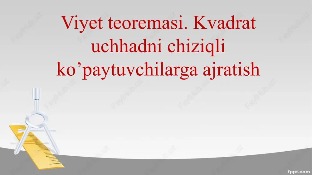 matematika faniga hissa qo’shgan ajdodlarimiz — PPTX