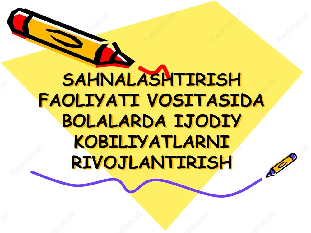 maktabgacha ta'lim sahnalashtirish faoliyati — PPTX