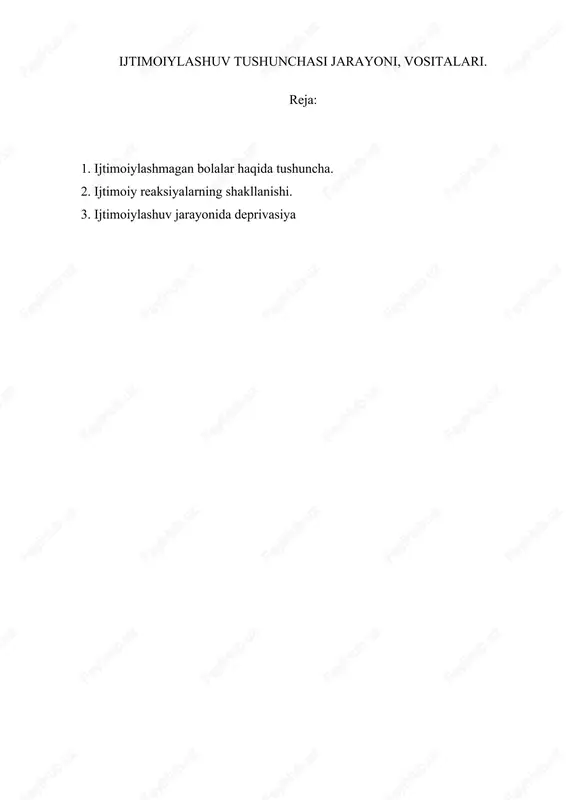 ijtimoiylashuv jarayoni — DOC