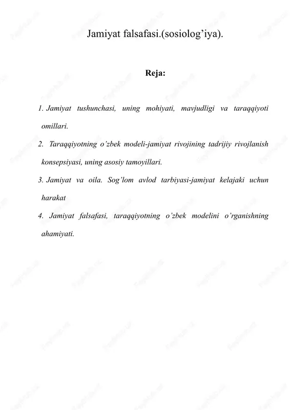 jamiyat falsafasi — DOCX