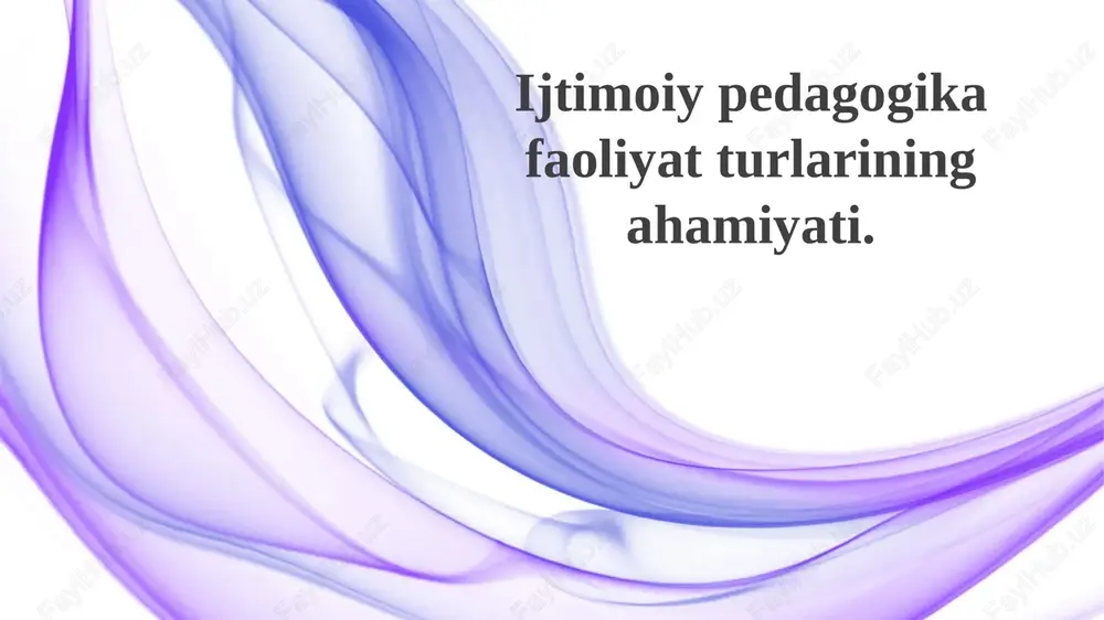 ijtimoiy pedagogikaning kelajak yo'nalishlari — PPTX