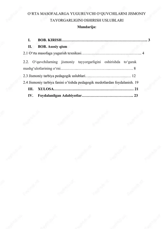 jismoniy tayyorlar — DOC