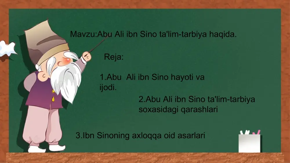 abu ali ibn sino ta'lim-tarbiya — PPTX