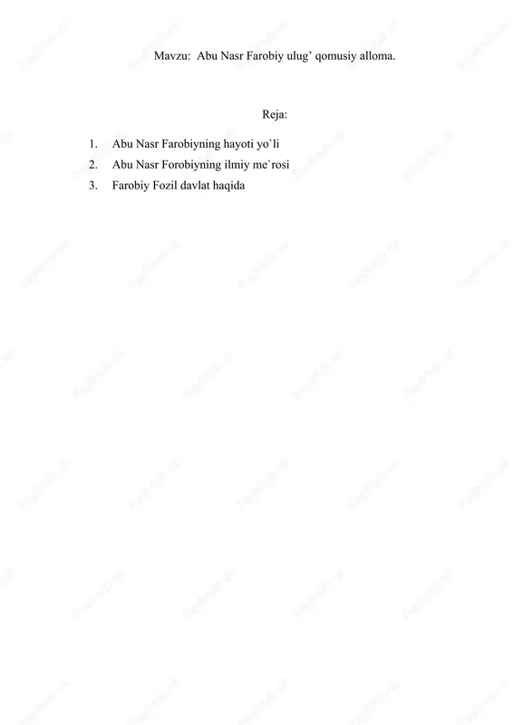 abu nasr farobiy ulug’ qomusiy alloma — DOC
