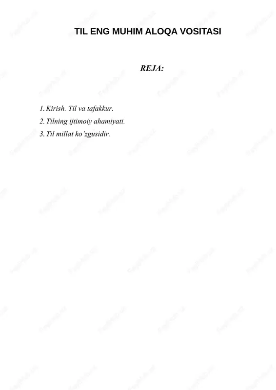 til eng muhim aloqa vositasi — DOC