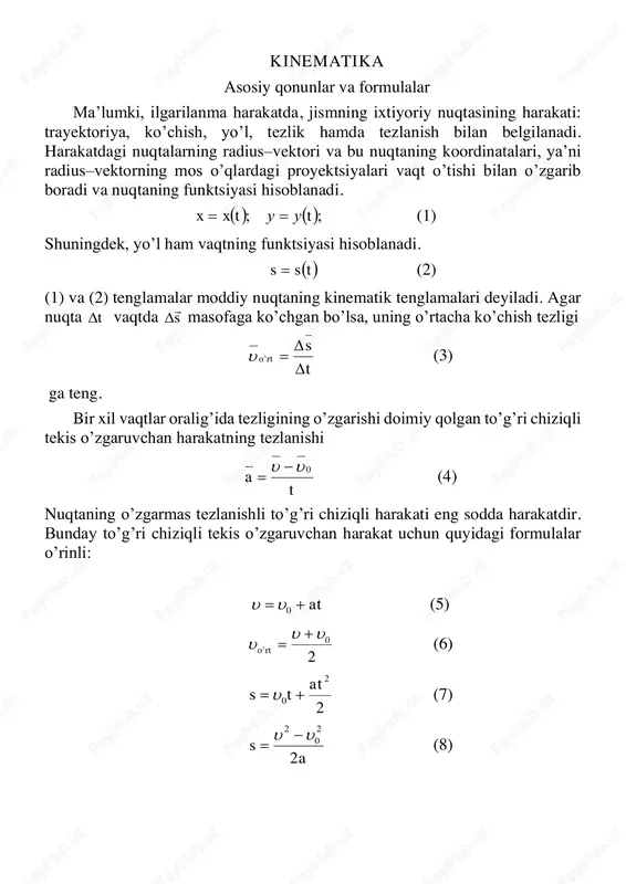 kinematika — PDF