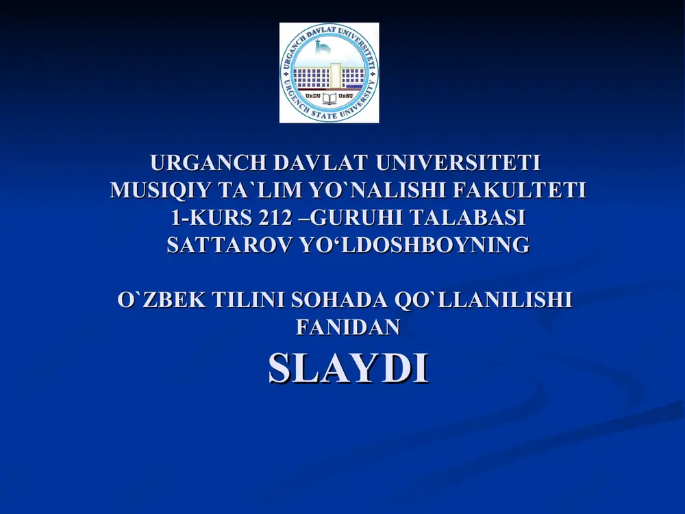 kasbiy nutq odobi. sohaga oid (pedagogik) nutqning o‘ziga xosligi — PPT