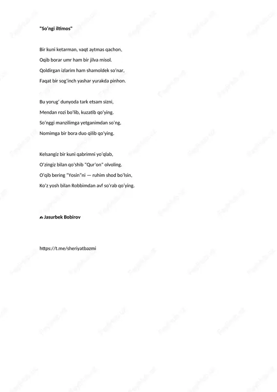 soʻngi iltimos — DOCX