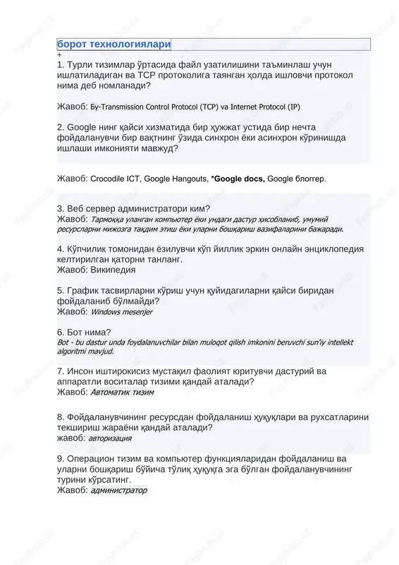 tcp protokoli — DOCX
