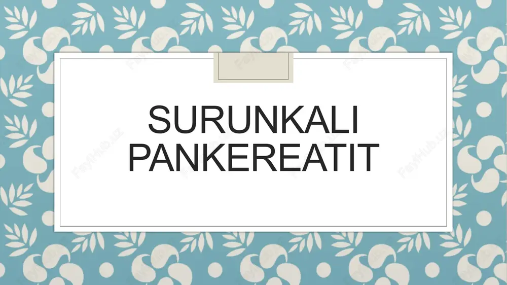 surunkali pankereatit — PPTX