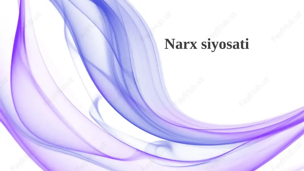 narxsiyosati — PPTX