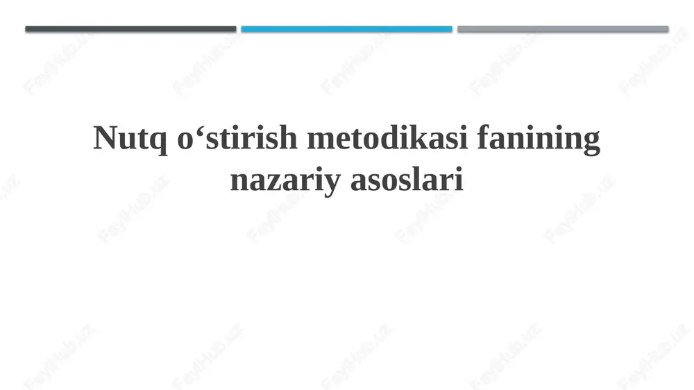 nutqoʻstirishmetodikasifaniningnazariyasoslari — PPTX