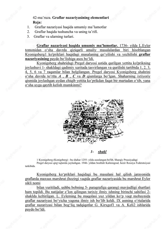 graflar nazariyasi elementlari — DOCX