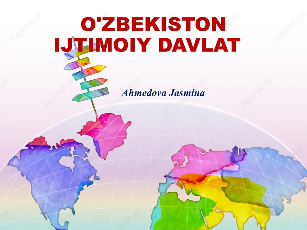 mustaqillik yillarida o'zbekiston respublikasi — PPTX