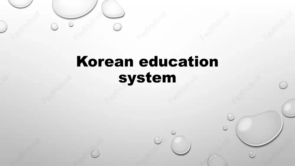korean education system — PPT