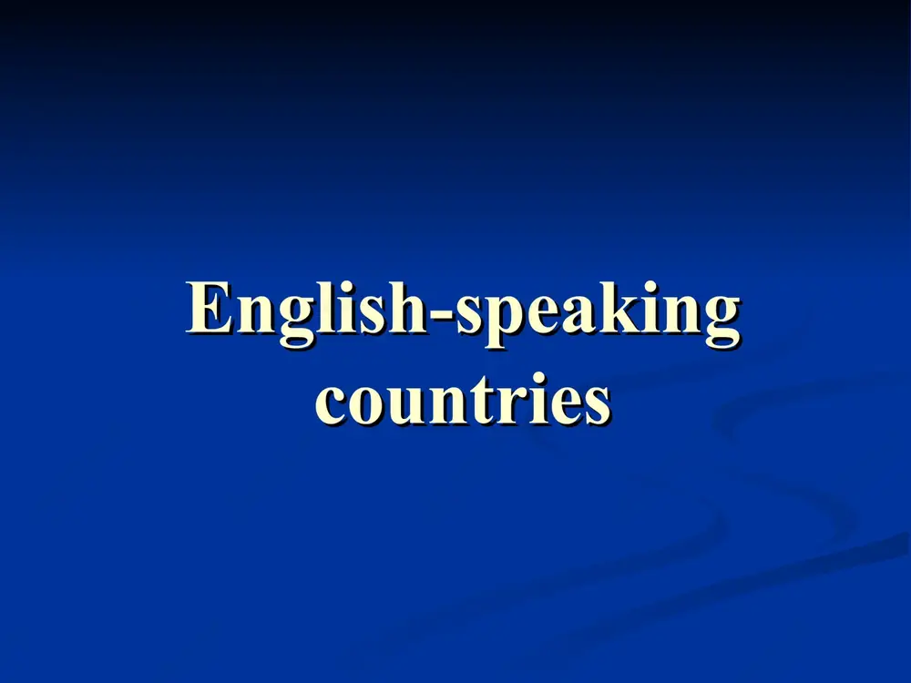 english-speaking countries — PPT
