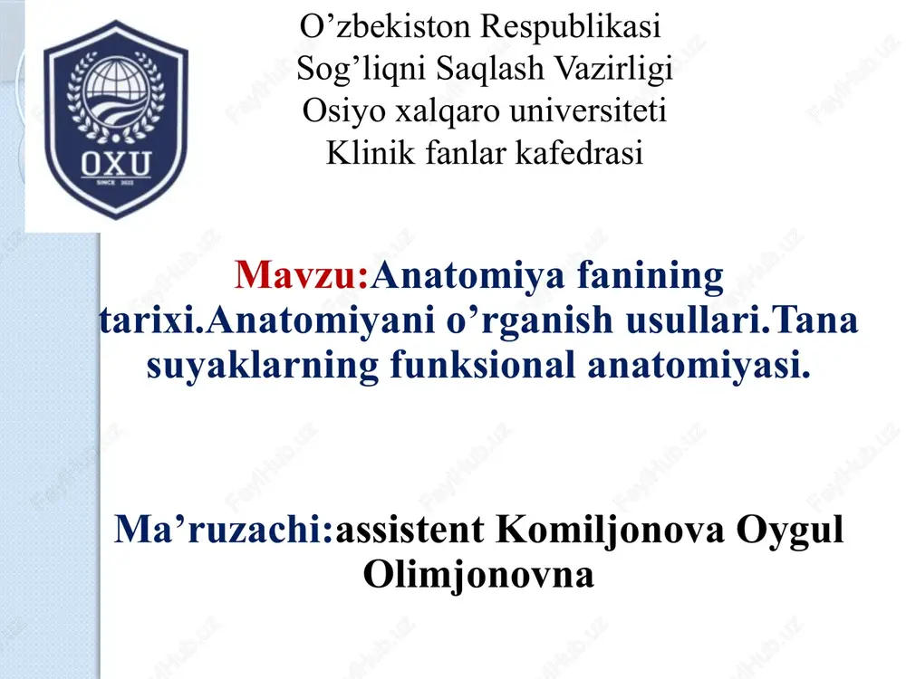 anatomiyafaniningtarixi — PPTX